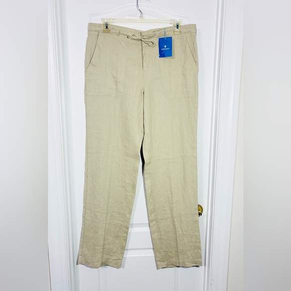 Toscano Other - NWT Toscano LINEN Drawstring Pants Tan Men’s Medium